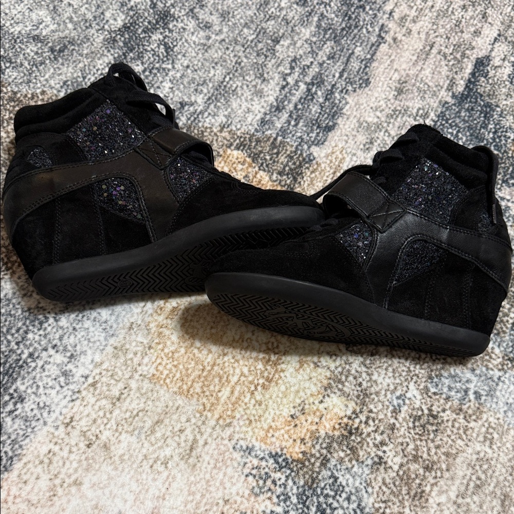 Ash Bowie Black High-Top Women's Wedge Sneakers - Picture 6 of 6